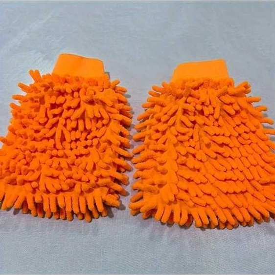 Trendooze Turcoshop11 2'li Paket Turuncu Süper Mikrofiber Eldiven, Çiziksiz Temizleme