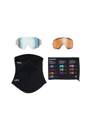 Anon Burton Sync Goggles + Lens + Mfi Face Mask Unisex Mavi Goggle 4480 Mavi