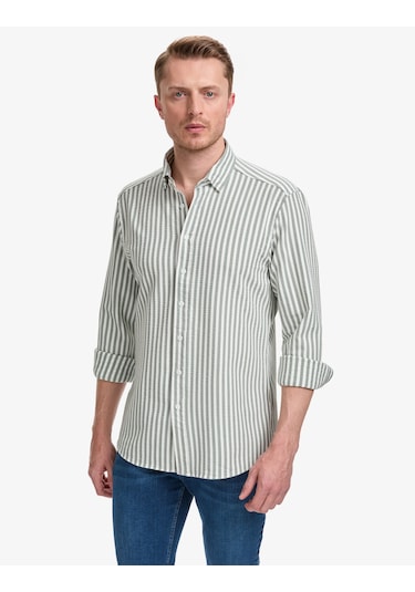 Pierre Cardin Erkek Haki Gömlek Desenli 50320859-vr027