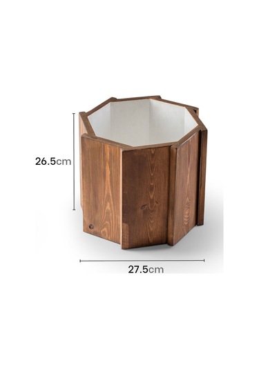 Halohope El Yapımı Doğal Ahşap Büyük Dekoratif Modern Kaliteli Bahçe Balkon Saksı Saksılık Stant Çiçeklik