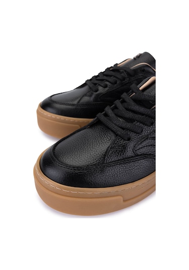 Tamer Tanca Kadın Hakiki Deri Siyah Floter Sneakers & Spor Ayakkabı 154 6801 Bn Ayk Sk25-26 Sıyah Fltr Siyah