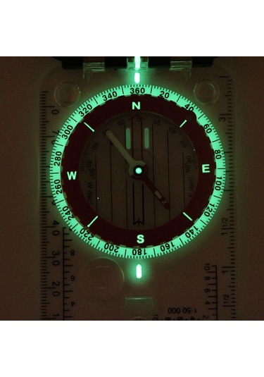 Dofolink Dış Mekan Dağcılık İçin Geri Çevrilebilir, Manyetik Sapma Ayarlı, Led Işıklı Ve Asetat + Abs Malzeme İle Yapılmış Kompas