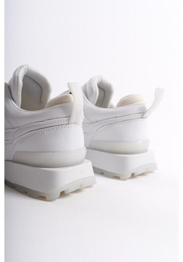 D0852 Günlük Ortopedik Kadın Garantili Sneaker Spor Ayakkabı Beyaz
