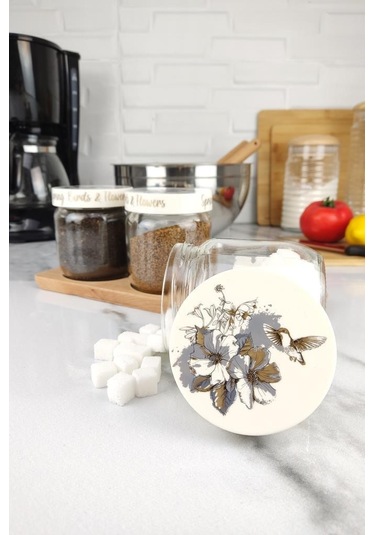 Digithome Ahşap Standlı 3 Lü Cam Kavanoz Seti 425 Cc 144387-040