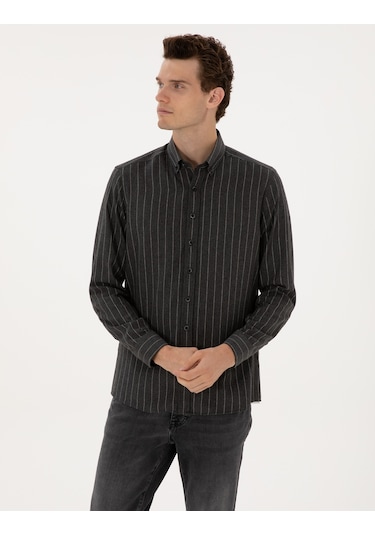 Pierre Cardin Erkek Antrasit Gömlek Desenli 50316765-vr006 Antrasit