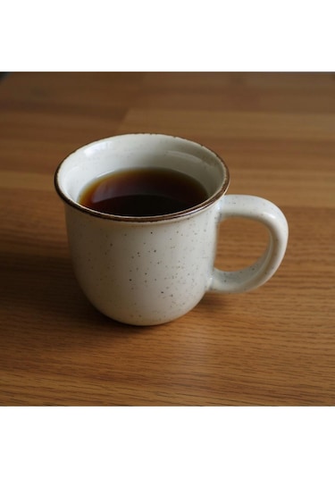 El Yapımı Seramik Kupa Organik Boya Gri