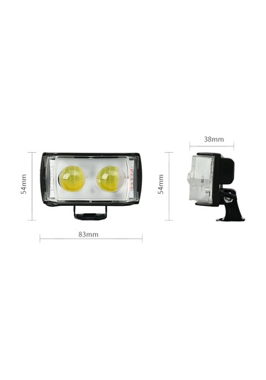Motosiklet Led Spot Harici Mini Lens Yüksek Parlaklık Flaş Far Sürüş Sis Lambaları 2 Lens