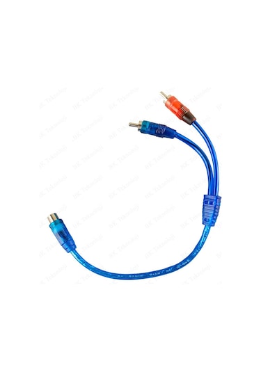 Yüksek Kalite Silikon RCA Dişi - 2 RCA Erkek  Anfi Y Ayırıcı Kabl