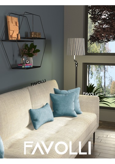 Kadife Dokulu Sis Mavisi Kırlent Kılıfı Dream Serisi Punch Için Uygun Gizli Fermuar Sis Mavisi