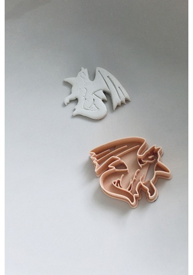 Ejderha Kurabiye Kalıbı / Kesici / Şekillendirici Beyaz