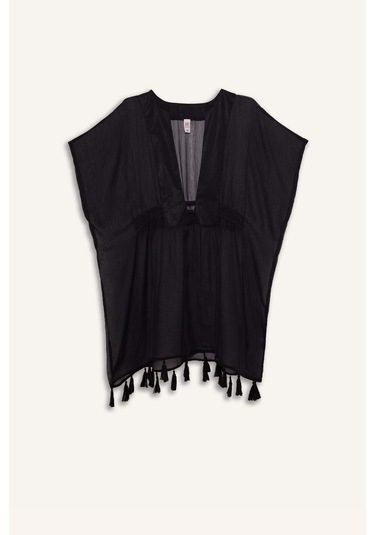 DeFacto 	Siyah Şifon Kimono-Fall in Love Z9958AZ25SMBK27