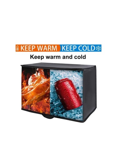 Büyük Yalıtımlı Piknik Çantası Fermuarlı Öğle Yemeği Çantası Yeniden Kullanılabilir Market Taşıma Çantası Kamp Piknik Seyahat İçin İçecek Soğutucu Çanta Gri