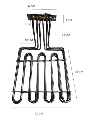 Rezistans Fritöz 10000w 30 33cm 8,5mm 380v 1