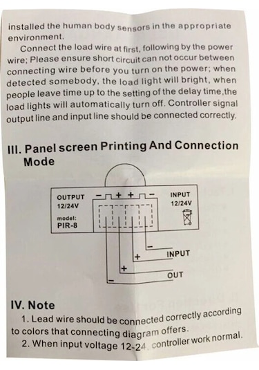 Singree Otomatik Pır Hareket Sensörlü Led Aydınlatma Anahtarı 12-24v, 6a Diğer