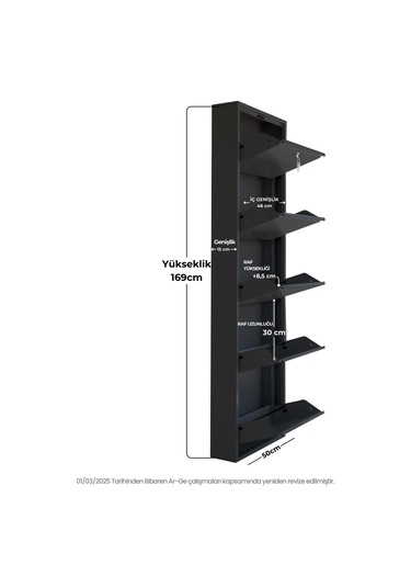 Kilitli 5'li Metal Ayakkabılık Siyah Kilitli 5'li Metal Ayakkabılık Siyah