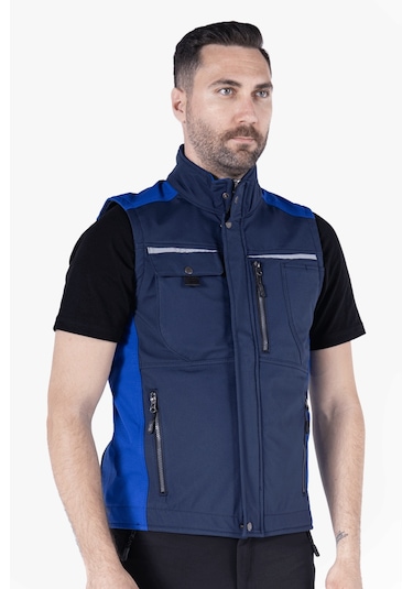 Softshell Yelek Lacivert - Saks Mavi