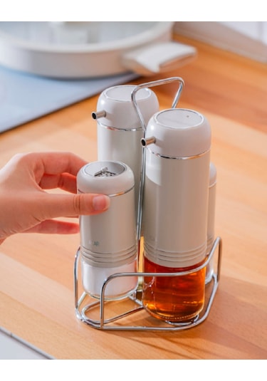 Acar Orion 5 Parça Cam Yağlık Sirkelik Ve Baharat Takımı 7830