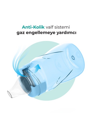 Mamajoo Damlatmaz Eğitici Kulplu Bardak, 270 Ml, Powder Blue, 1 A Mavi