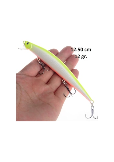 12 G Sahte Yem Lures Rapala Sarı Turna Levrek Lüfer Çinekop