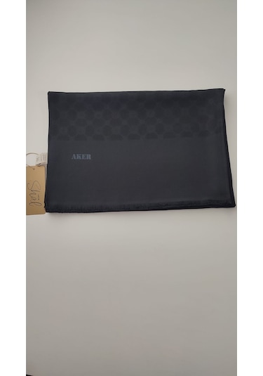 Aker Siyah Elegance Monogram Şal Siyah