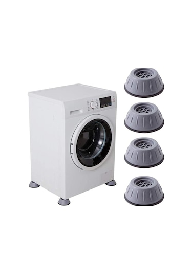 Çamaşır Makinesi Titreşim Önleyici Mobilya Yükseltici Kaydırmaz Vantuzlu Stoper Set 4 Adet