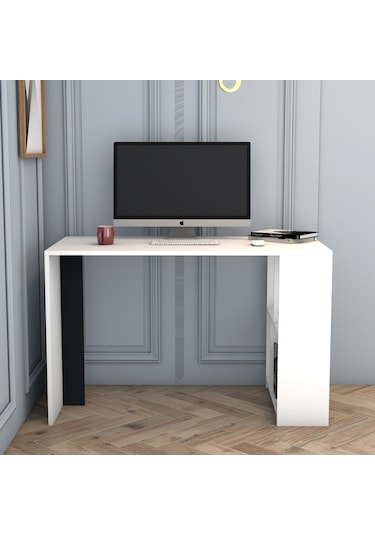 Variant Lima Çalışma Masası Ve Kitaplık Takımı - Beyaz / Antrasit Antrasit - Beyaz