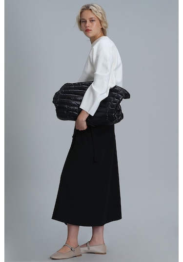 Lufian Selin Kadin Örme Sweatshirt Kirik Beyaz Kırık Beyaz 122030005100510 Kırık Beyaz