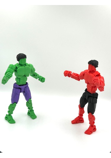 Hulk & Red Hulk Ikili Marvel Kahraman 3d Baskı Dummy Figür Seti