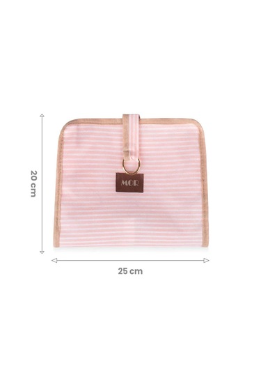 Bebek Alt Açma Bakım Çantası Çok Gözlü Islak Mendil Bez Düzenleme Organizeri X1 Pembe