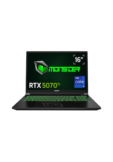 Monster Tulpar T6 V3.7.5 Intel Core i9 13900HX 32 GB 1 TB SSD 12 GB RTX 5070 Ti 16" QHD W11H Oyuncu Dizüstü Bilgisayarı