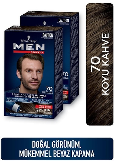 Schwarzkopf Men Perfect Saç Boyası 70 - Koyu Kahve X 2 Adet