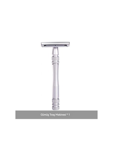 Tıraş Makinesi Manuel Tıraş Bıçağı Çift Taraflı Güvenlik Çizilmeye Karşı Dayanıklı Sakal Bıçağı Eski Moda Erkek Yüz Tıraş Makinesi 04t/tıraş Makinesi/gümüş Beyaz