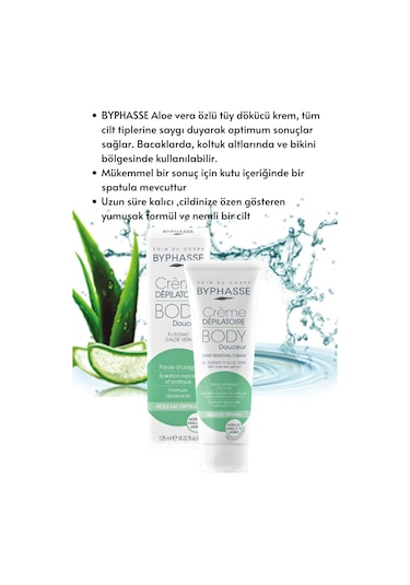Byphasse Aloe Vera Özlü Tüy Dökücü Krem 125 ML