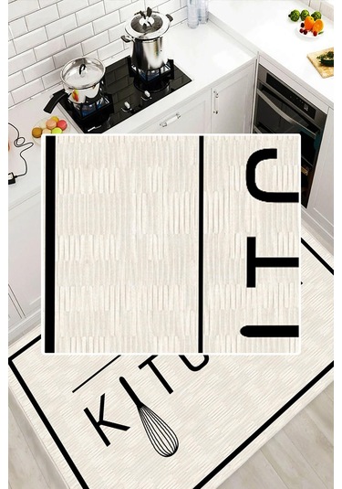 Dijital Baskılı Dekoratif Kaymaz Taban Yıkanabilir Modern Halı Mutfak Halısı Yolluk Salon Halısı