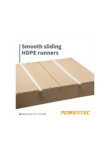 Powertec 71793 Hdpe Gönye Çubuğu 3/4" X 3/8" X 17" Çapraz Kesimli