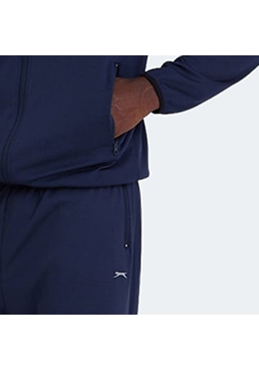 Slazenger ORRA IN Erkek Fermuarlı Dik Yaka Cepli Lacivert Eşofman Takımı