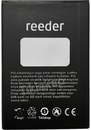 Tıklakap Reeder P13 Blue 2021 2022 Batarya Pil Hb001