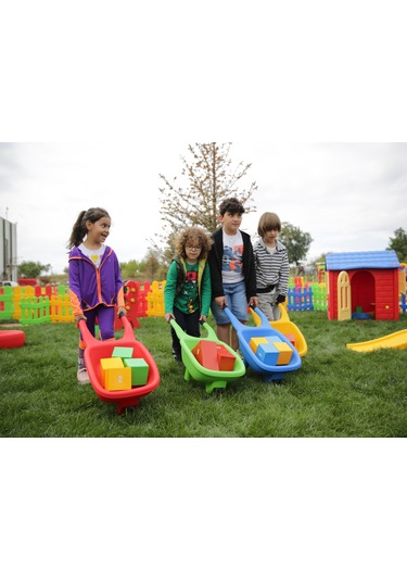 El Arabası Yeşil + Tırmık Ve Kürek Hediye Set Yeşil