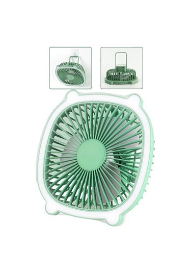 Unimarket Pembe Led'li Şarj Edilebilir Masa Üstü Fan