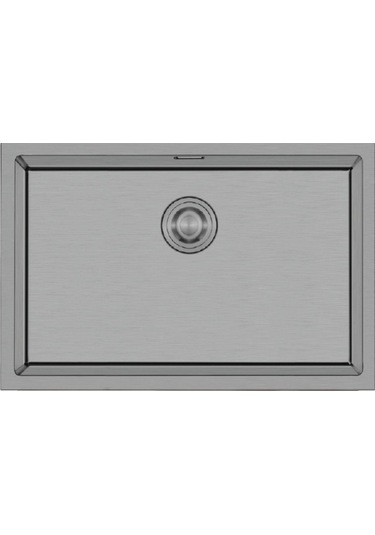 Crauf Stella 4454 Pvd Mat Gri 50x40 El Yapımı Paslanmaz Çelik Mutfak Eviyesi Mat Gri