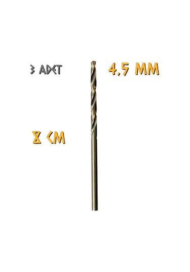 Kupa Tyson Metal Ahşap Delici Hss Matkap Ucu 4.5 Mm. - 3 Adet