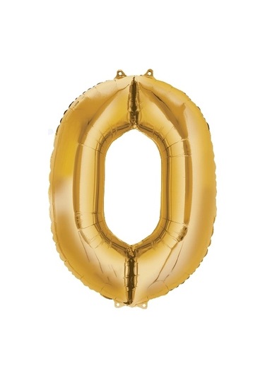 Showparty Folyo Balon 0 Rakam 100 Cm - Altın
