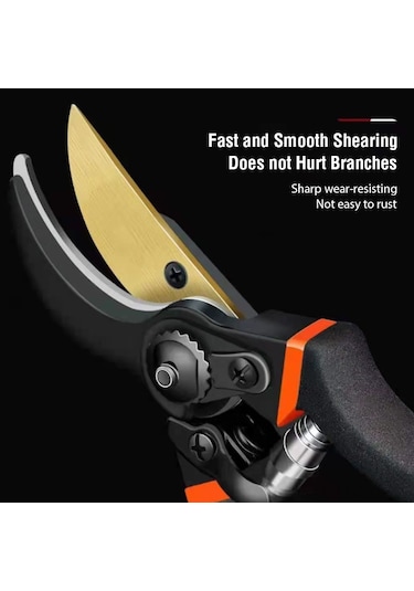 Symbee Sk5 Hızlı Çelik Bahçe Budama Makası - 50mm Kalın Dal Kesici, Dayanıklı, Paslanmaz, Zıplayıcı Kesim