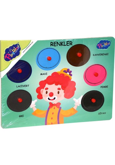 Playwood Ahşap Tutmalı Bultak Puzzle Renkler