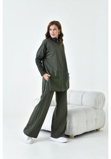 Ftz Kadın Deri İki İp Takım Haki 30949-haki Haki