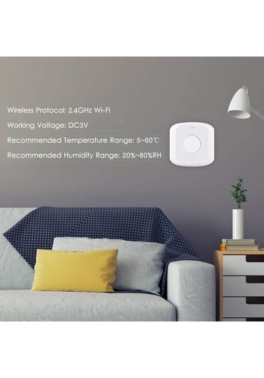 Dancemonkey Zigbee Mini Kablosuz Nem Ve Sıcaklık Sensörü - Akıllı Ev İçin Nem/ısı Ölçer