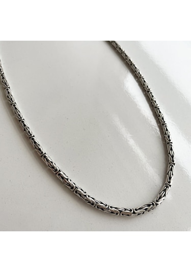 925 Ayar Gümüş Kral Erkek Zincir