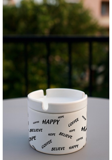 Porselen Baskılı Küllük - Believe