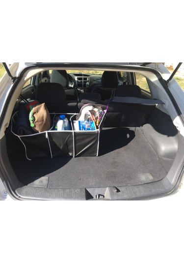 Monyee Araba Bagajı Çekirdekli Depo Kutusu, 3 Bölmeli Ve Çok Cüzdanlı, Kolay Katlanabilir, Geniş Kapasiteli Siyah Non-woven Organizer