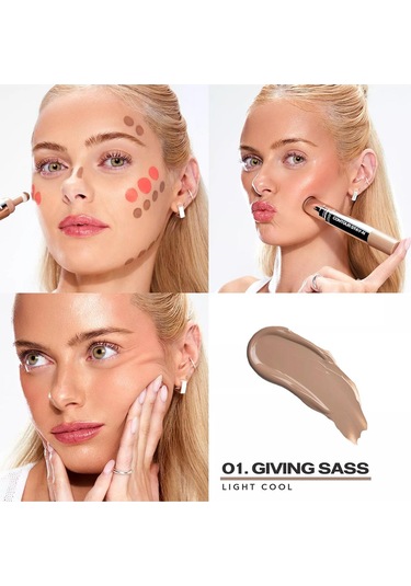 Sacheu Contour Stay-n Uzun Süre Kalıcı Likit Kontür 01 Giving Sass 9.57ml